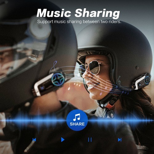 BT Fodsports FX30C Pro Motorcycle Intercom Bluetooth 5.4 Helmet Headset 1080P FM