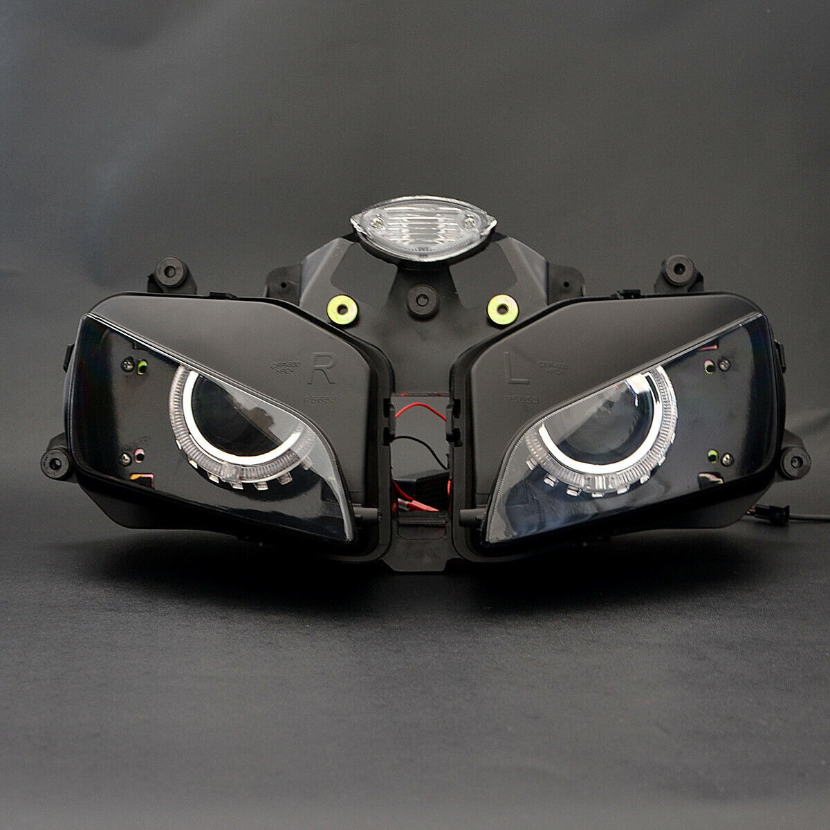 Headlight Assembly Blue Angel Eye Halo+Red Demon Eye For Honda CBR600RR 03-06 F5