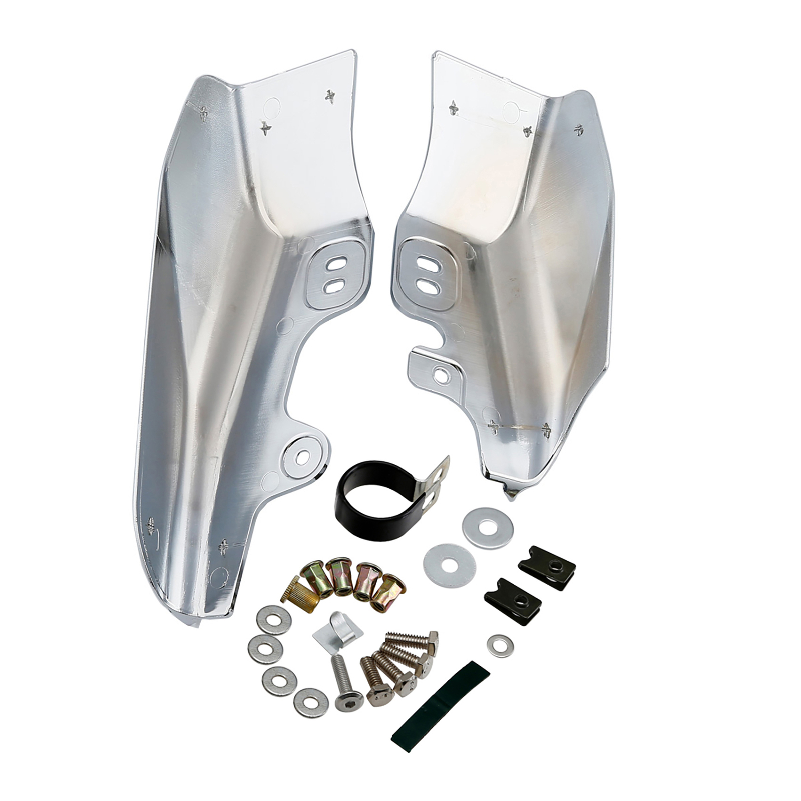 Chrome Mid-Frame Air Deflector Heat Shield Cover Fit For Harley Touring 01-08