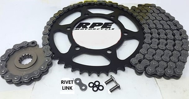 2006-2024 Yamaha YZF-R6 R6 RK XRE 520 Silver OEM 16/45t Chain and Sprockets Kit