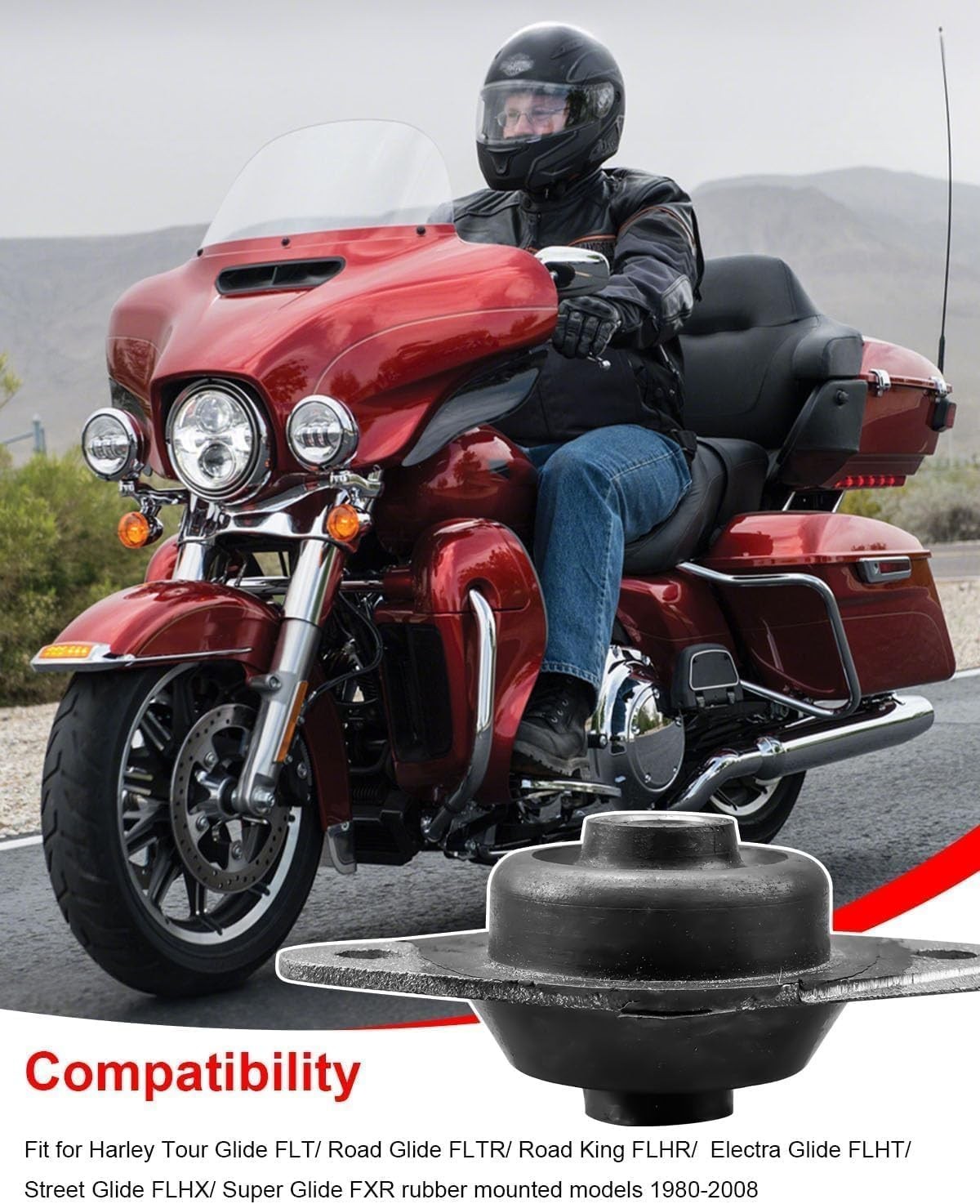 16207-79B Front Motor Mount Fit for Harley Tour Glide FLT Road Glide FLTR | C…