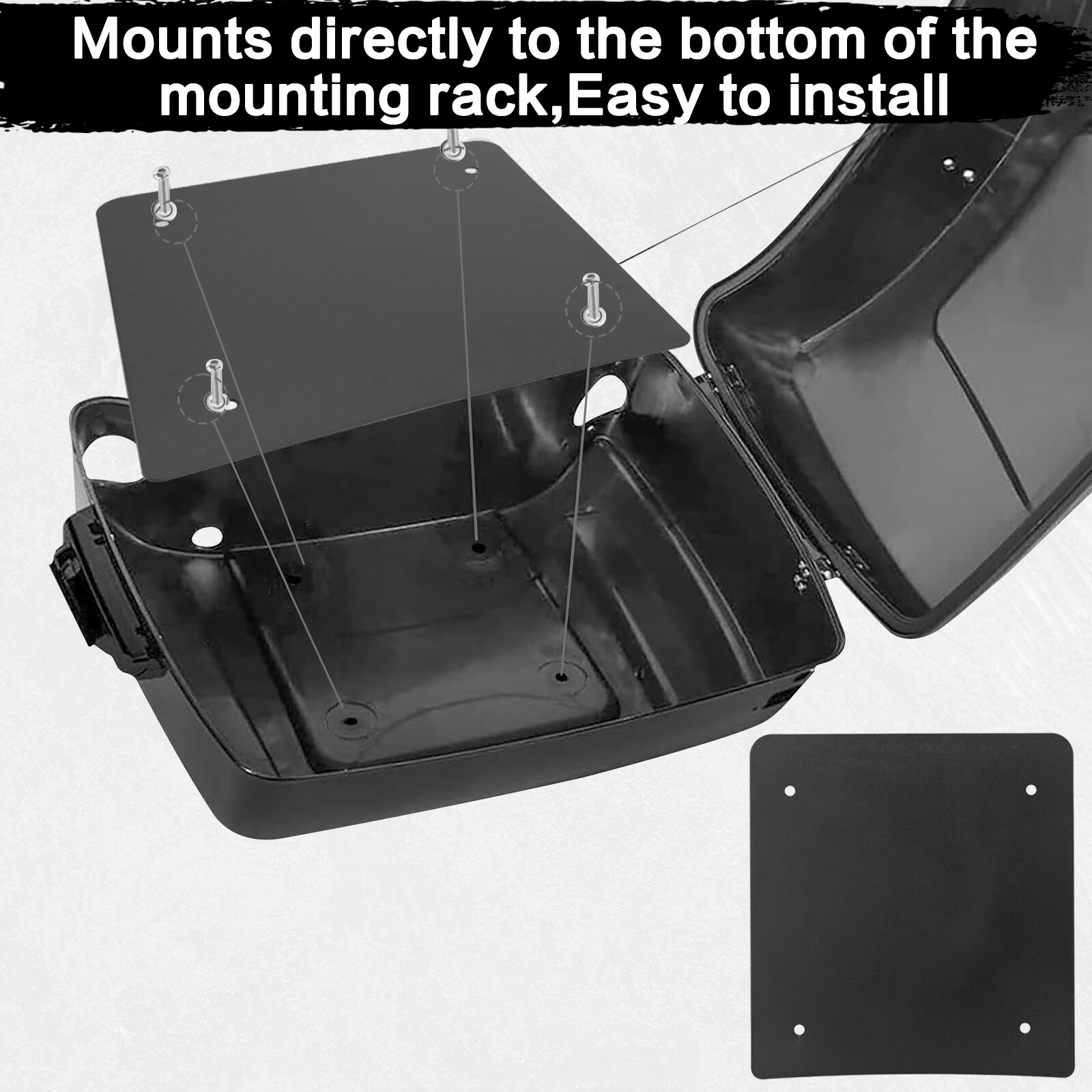 Pack Trunk Metal Base Plate For Harley Tour Pak Street Glide Road King 2014-2024