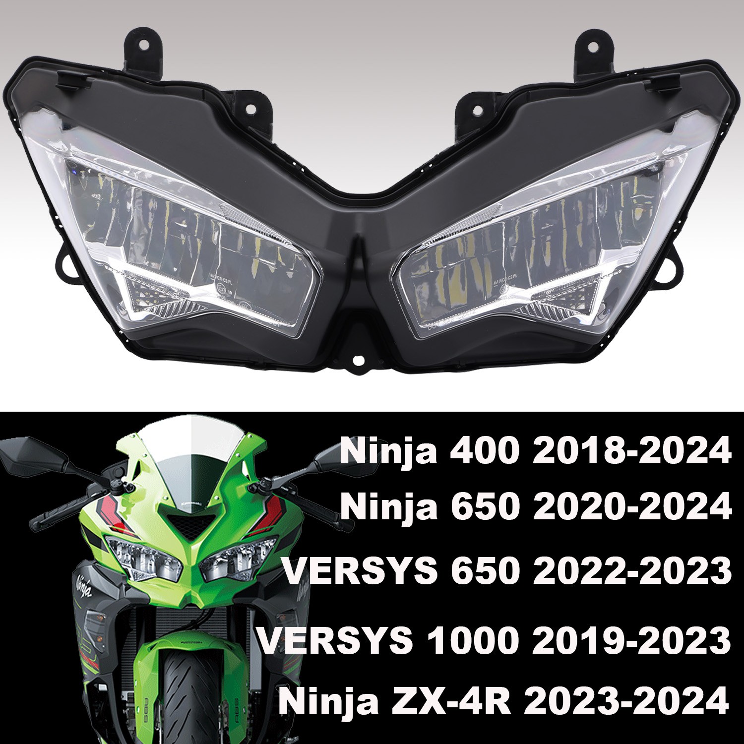 US LED Headlight Lamp Assembly For 2019-2023 Kawasaki VERSYS 650 1000 23004-0423