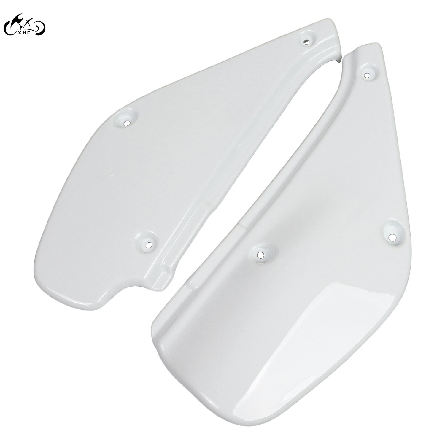 White Left & Right Side Panel Plates Covers Kit For Honda XR80R XR100R 1988-2000