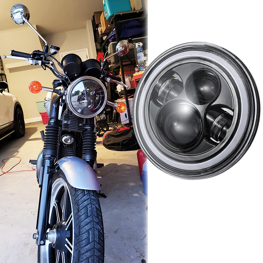 7″ Inch Motorcycle LED Projector Headlights Headlamp For Triumph Bonneville T100