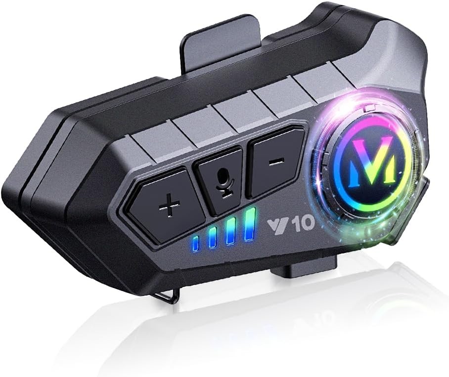 Motorcycle Helmet Headset Bluetooth 5.3 Speaker Waterproof Hands-Free with Mic