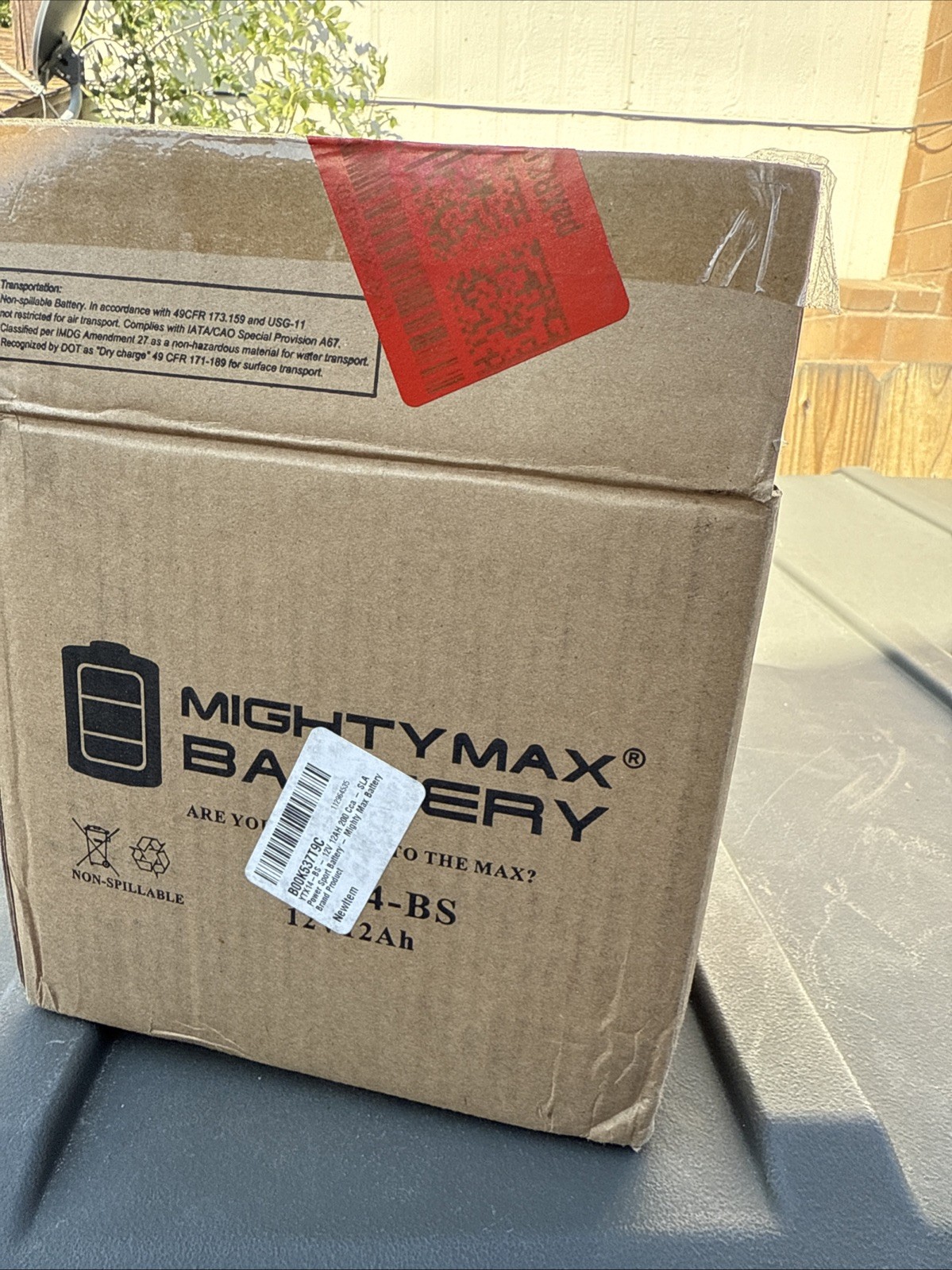 Mighty Max Battery YTX14-BS – 12 Volt 12 AH, 200 CCA, SLA AGM Motorcycle Battery