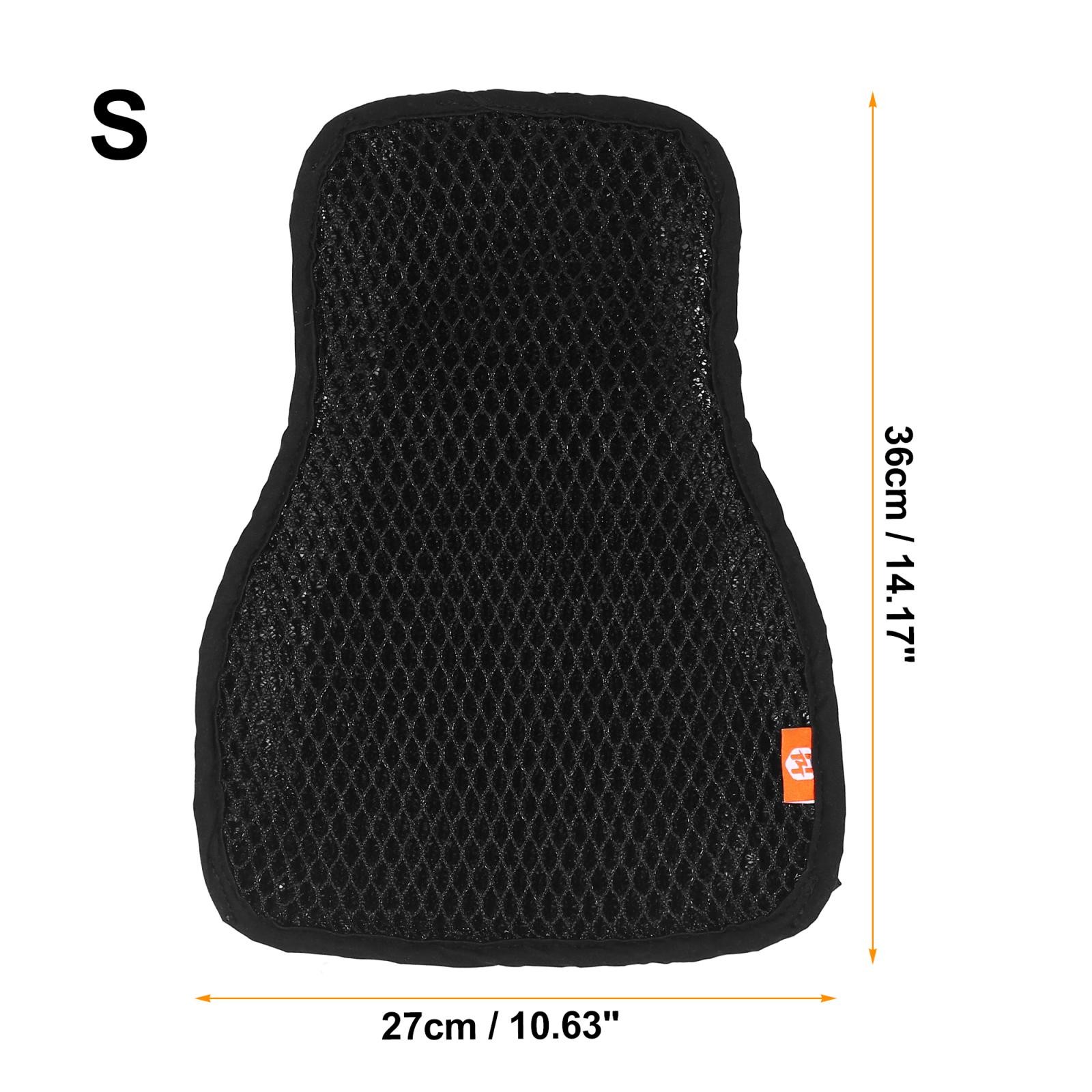 36x27cm Size S Motorcycle Seat Cover Breathable Double Layer 3D Mesh Black
