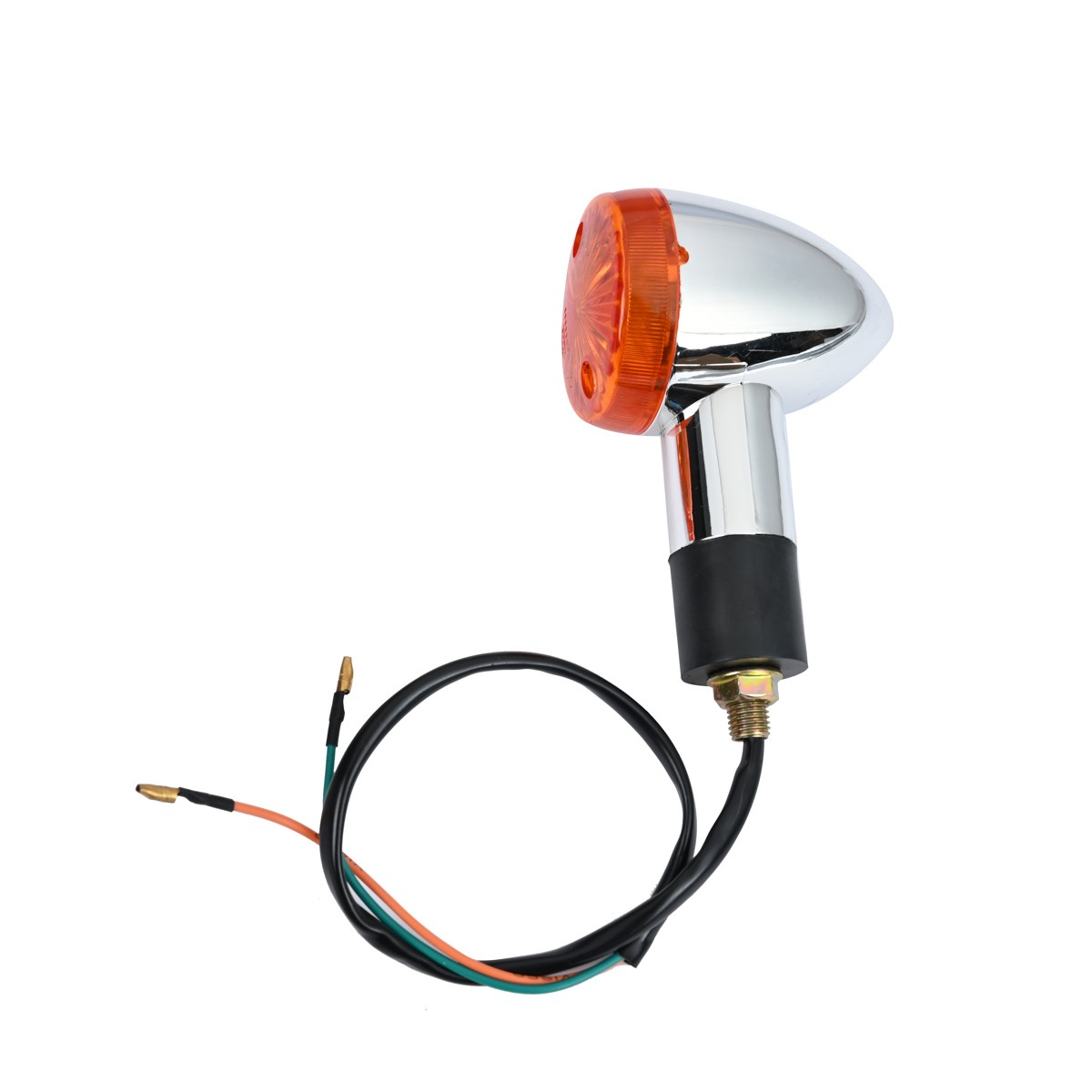 4PCS Amber LED Turn Signal Blinkers Universal DC 12V Motorcycle Lights Chrome US