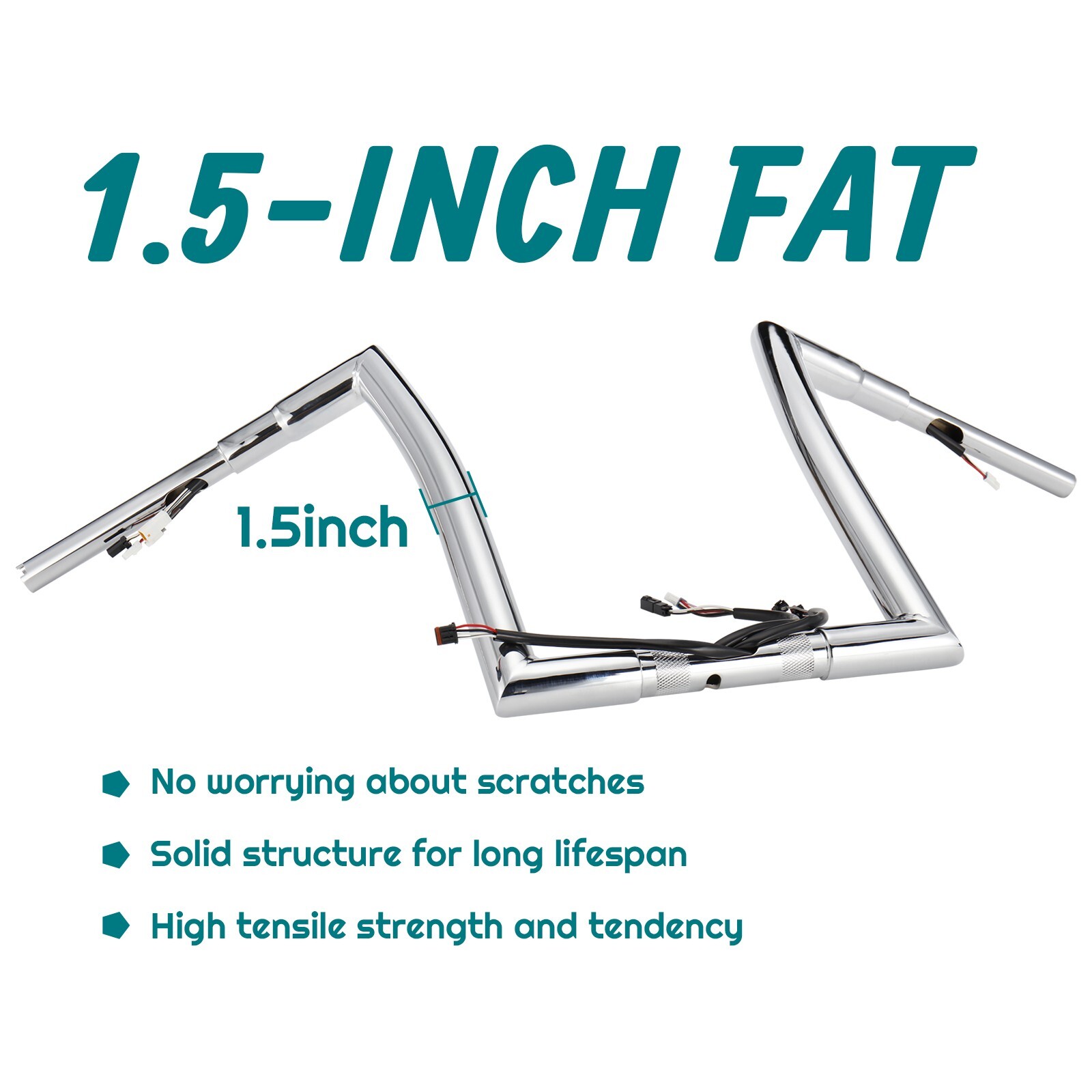 for Harley Road Glide Special 16-23 Prewired 1.5″ Handlebar 12″ Chrome 1-1/4”