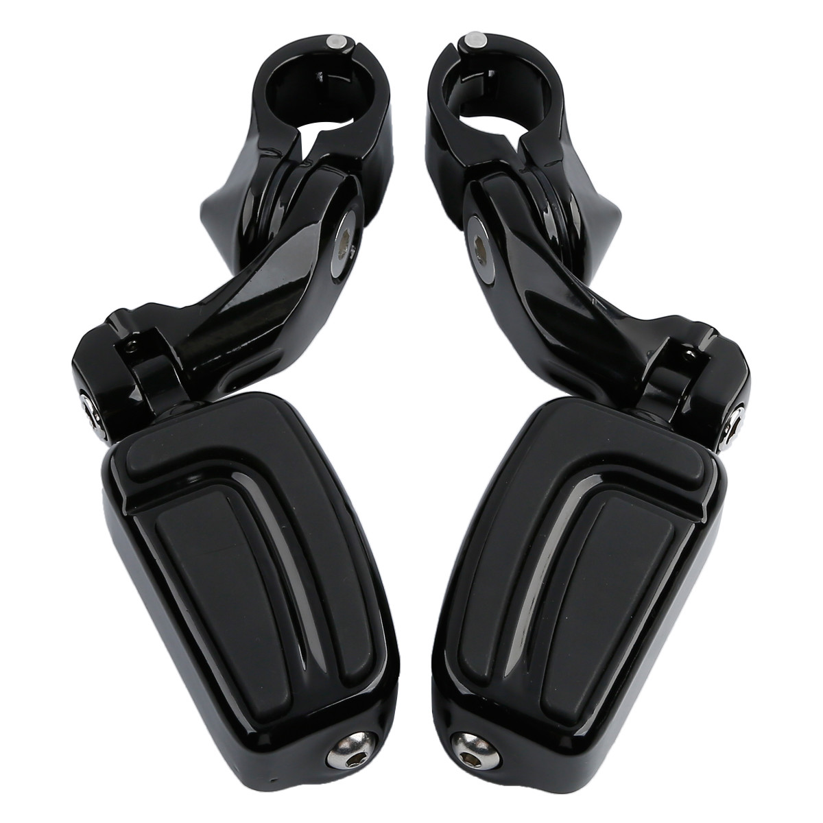 1.25” 32mm Highway Short Angled Mount Foot Pegs Fit For Harley Softail Deluxe