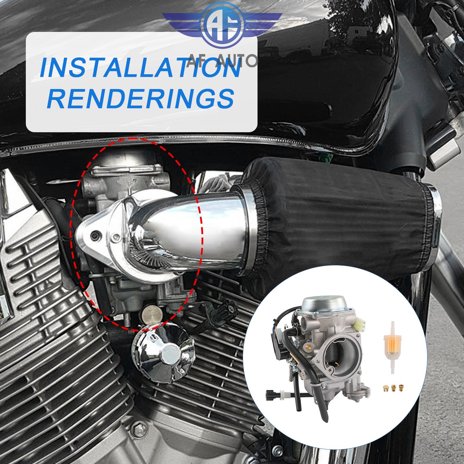 16100-MEA-901 Carburetor for Honda VTX1300 VTX1300C VTX1300R VTX1300T VTX1300S