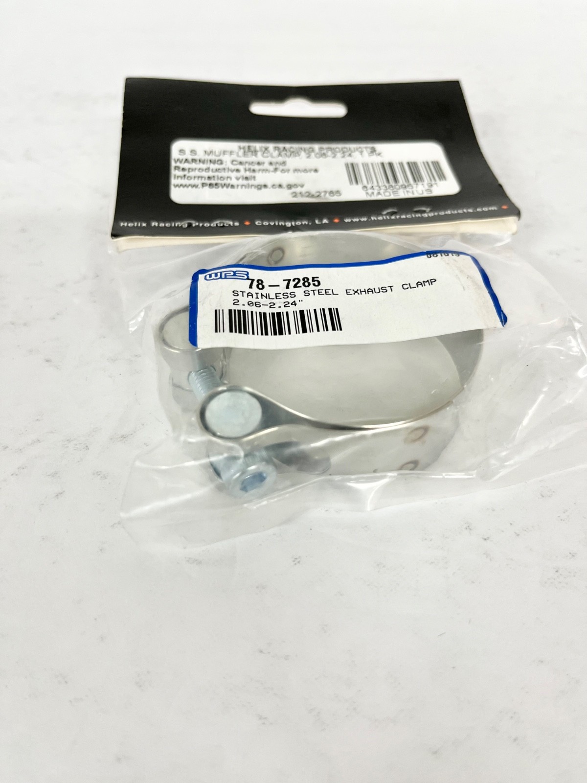 HELIX Racing Products 212-2765 Exhaust Muffler Stainless Steel Clamp 78-7285
