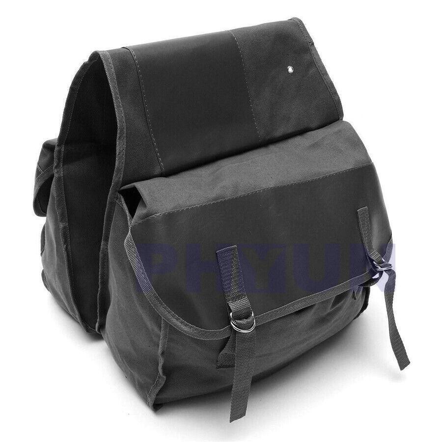 Motorcycle Tail Rear Saddle Bag Travel Tool Luggage Storage Two Large Pocket USA