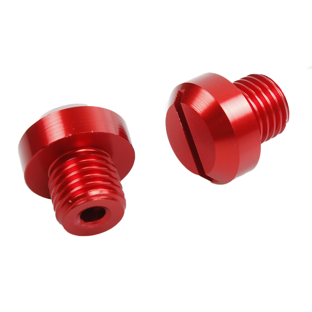 2Pcs Mototcycle Clockwise M10*1.25 Mirror Hole Plug Screw Mirror Hole Screws Kit