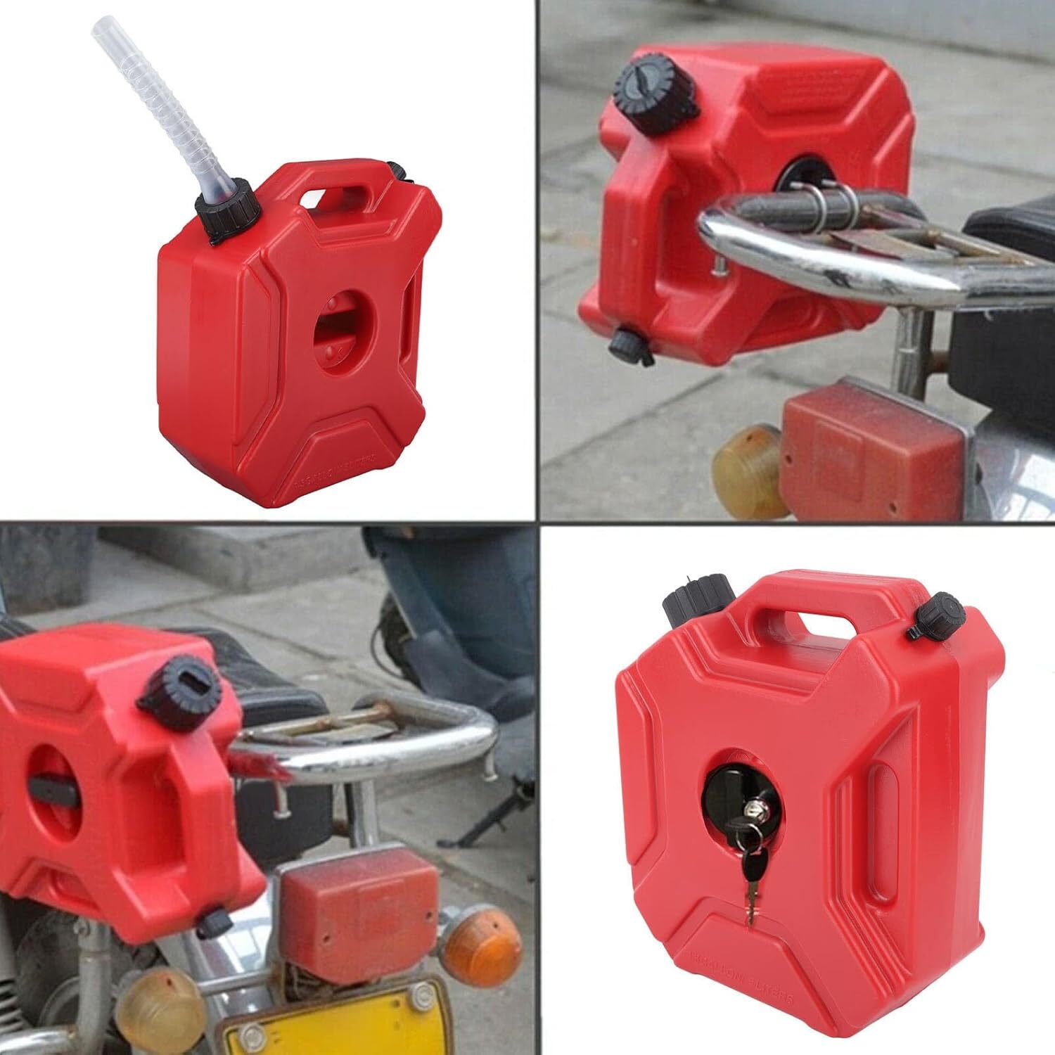 5L Gas Fuel Tank Gas Can Oil Storage Can For ATV UTV Gokart Motorcycle Car SUV