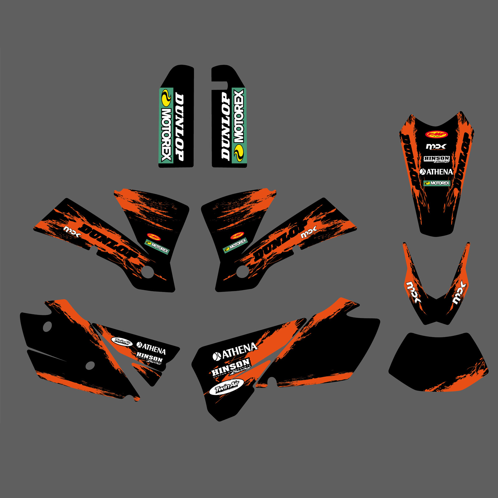 MX Graphics Backgrounds Decals Deco For KTM 125 200 250 300 400 450 525 EXC 2004