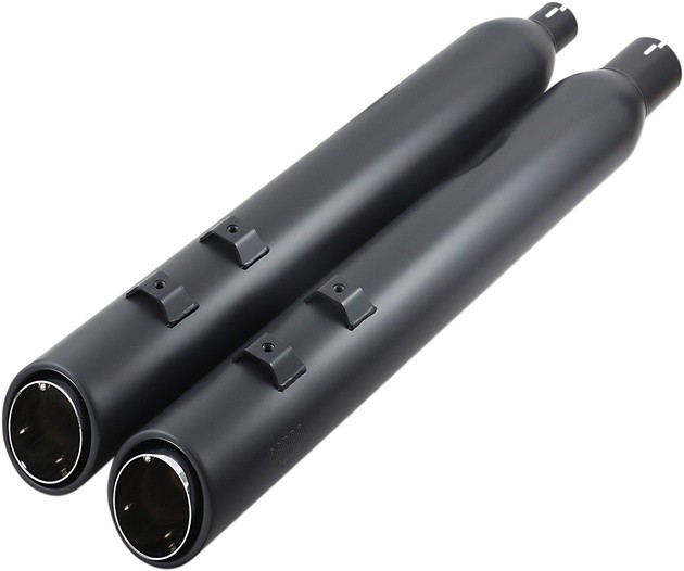 Cobra 909 Uppercut Dual Slip-On Mufflers Black #6269RB Harley Davidson