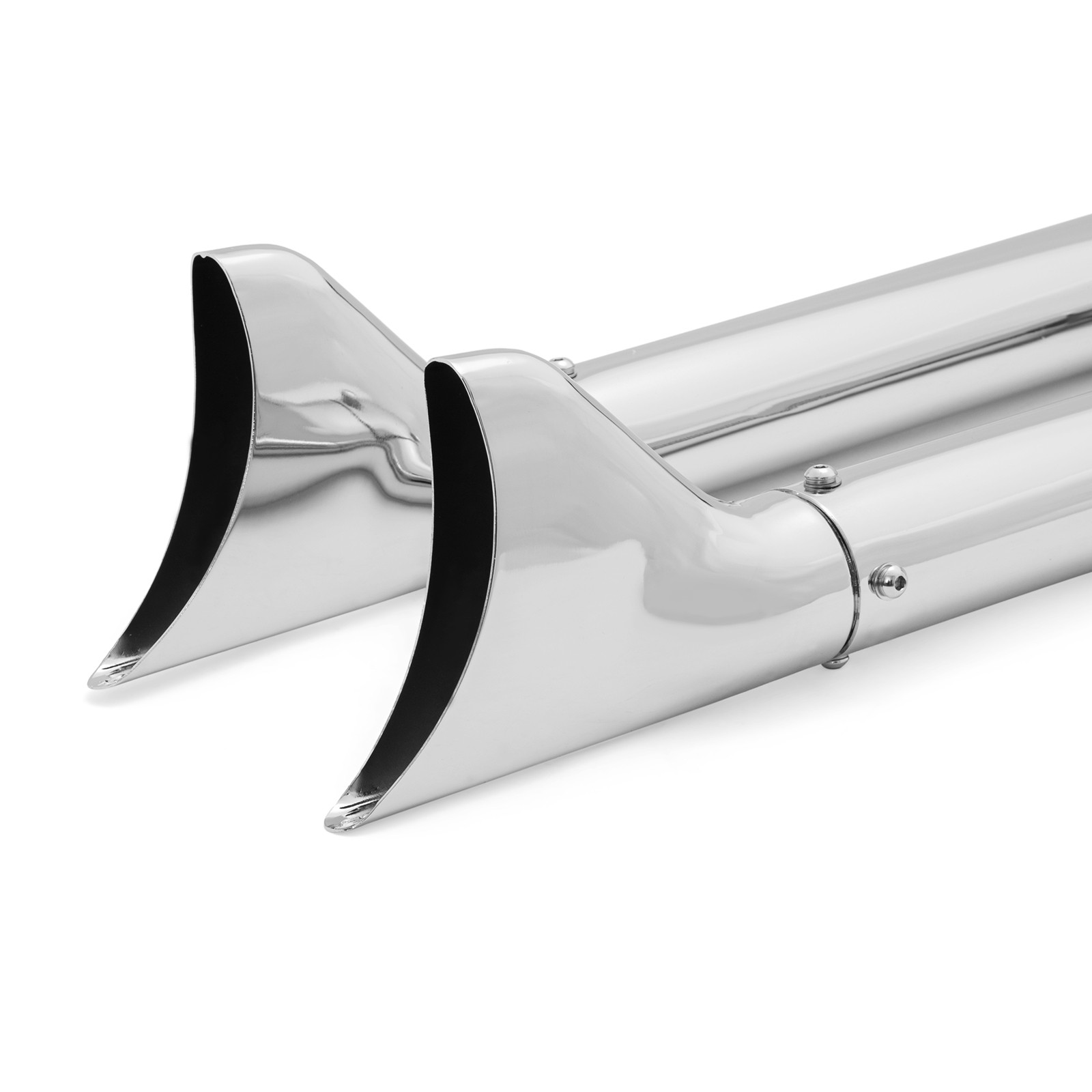 For Harley Softail Deluxe FLSTN 07-2017 2015 33IN. Fishtail Muffler Exhaust Dual