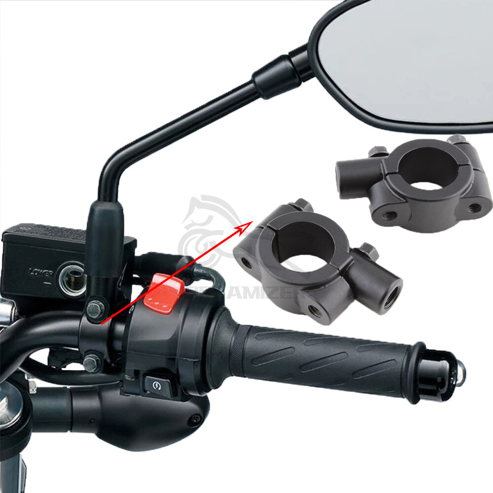 2PCS Rearview 10/8mm Handlebar Mirror Adapter Mount Holders Bracket Clamp Clip