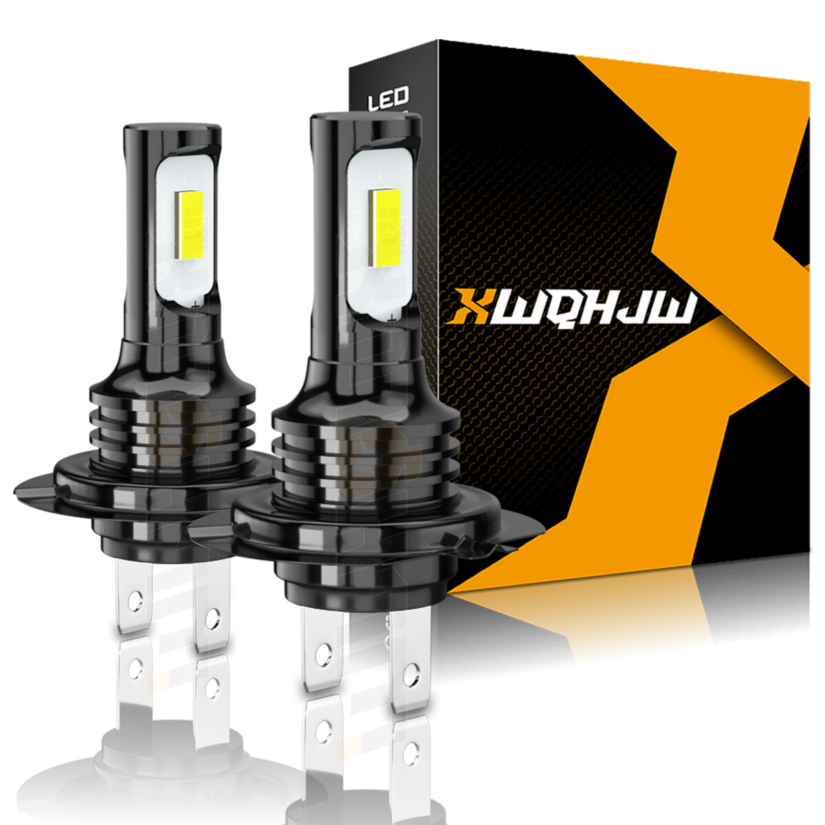 2pcs H7 LED Headlight Bulbs 6000K White For Kawasaki Ninja 300 EX300 2013-2017