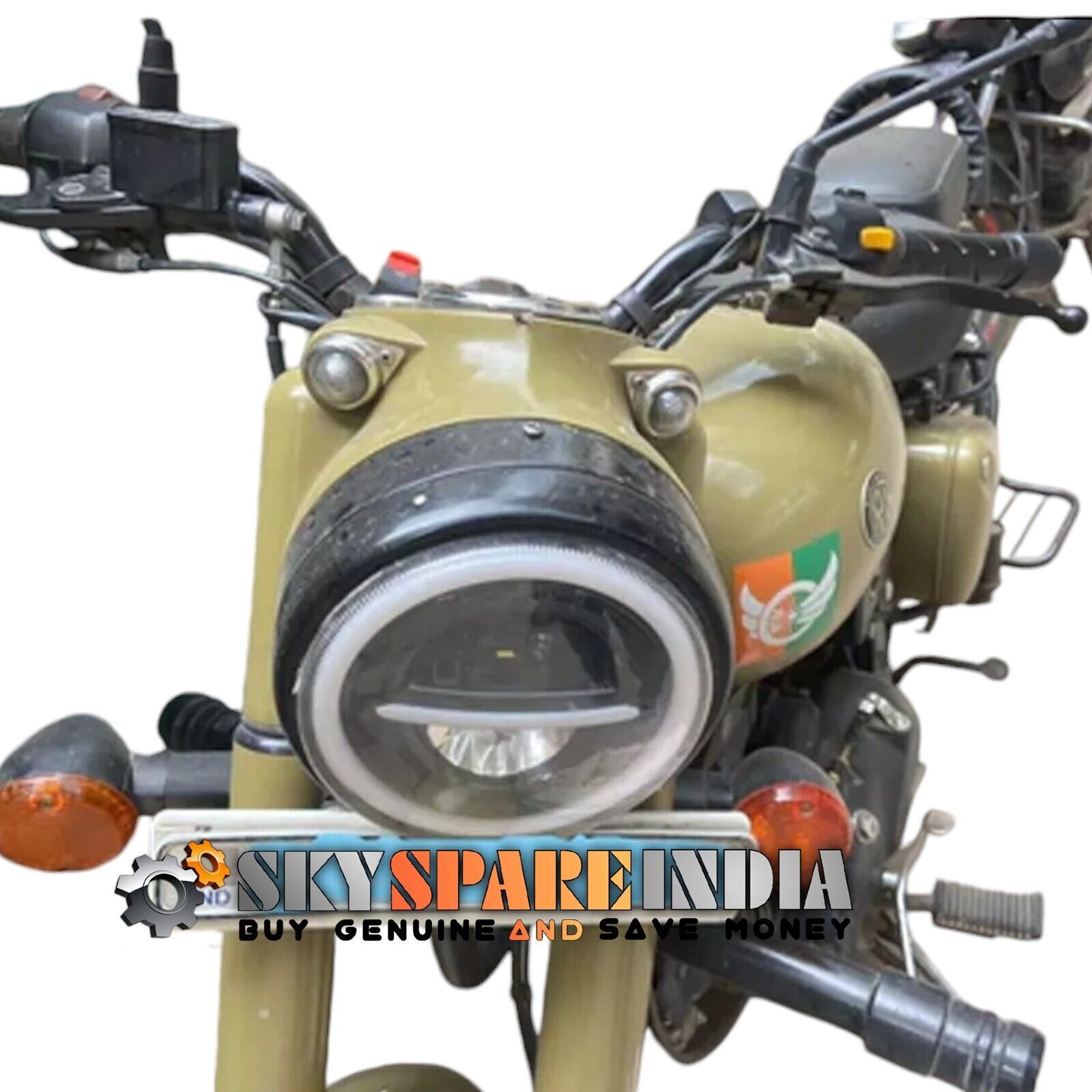 Minus Led Headlight 7″ Compatible With Royal Enfield Hunter Meteor 350 Thar Jeep