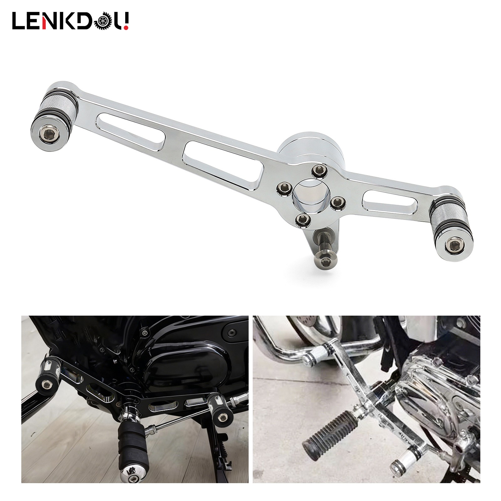 Chrome Forward Control Heel Toe Shifter Lever Pegs For Harley Sportster XL883 US
