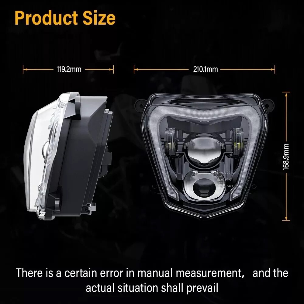 Front LED Headlight DRL Halo Projector For 690 Duke 2012-2019 690R 2013-2017