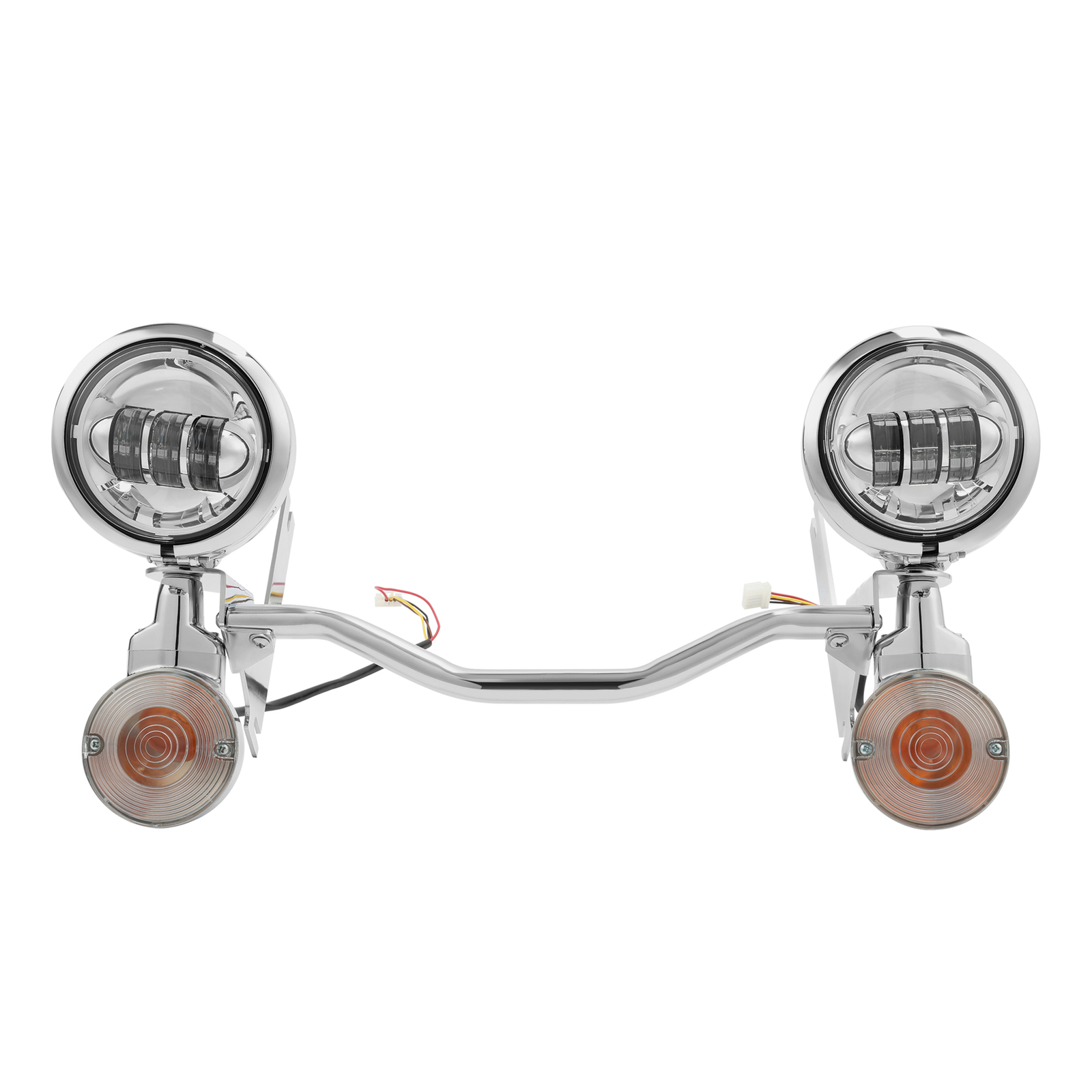 4.5″ LED Fog Spot Passing Light Turn Signals Bar Fit For Harley Road King 14-24