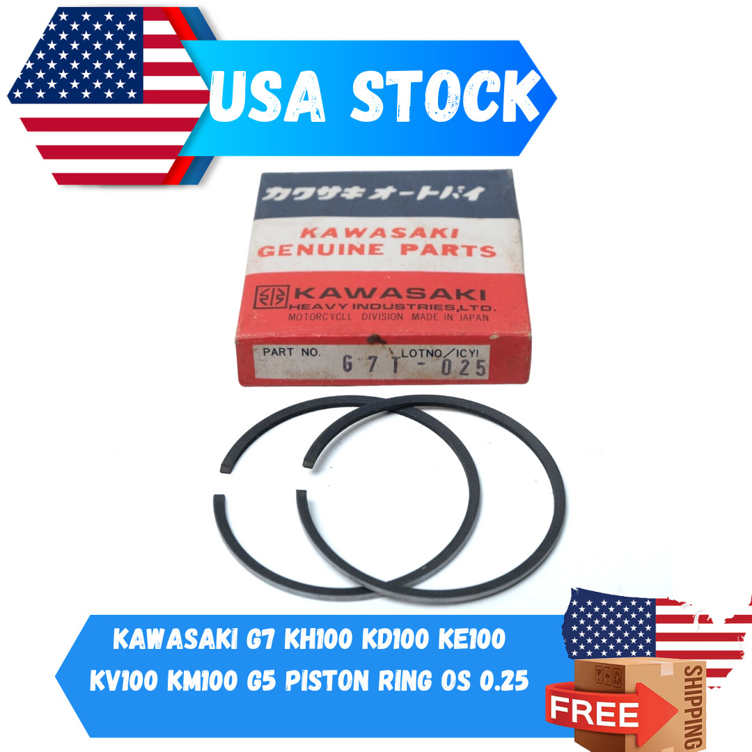 Kawasaki G7 KH100 KD100 KE100 KV100 KM100 G5 Piston Ring OS 0.25