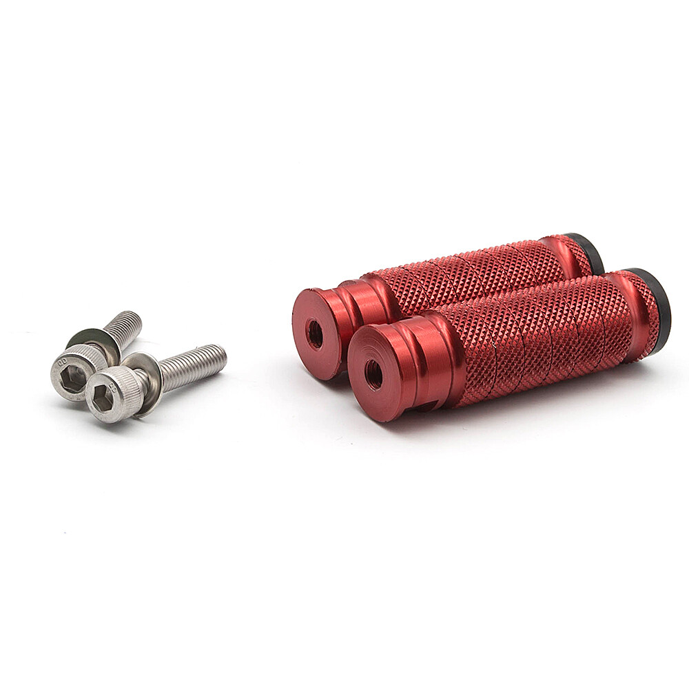 CNC Rear Set Footrests Footpegs Foot Peg Universal Modify Rearset Streetbike Red