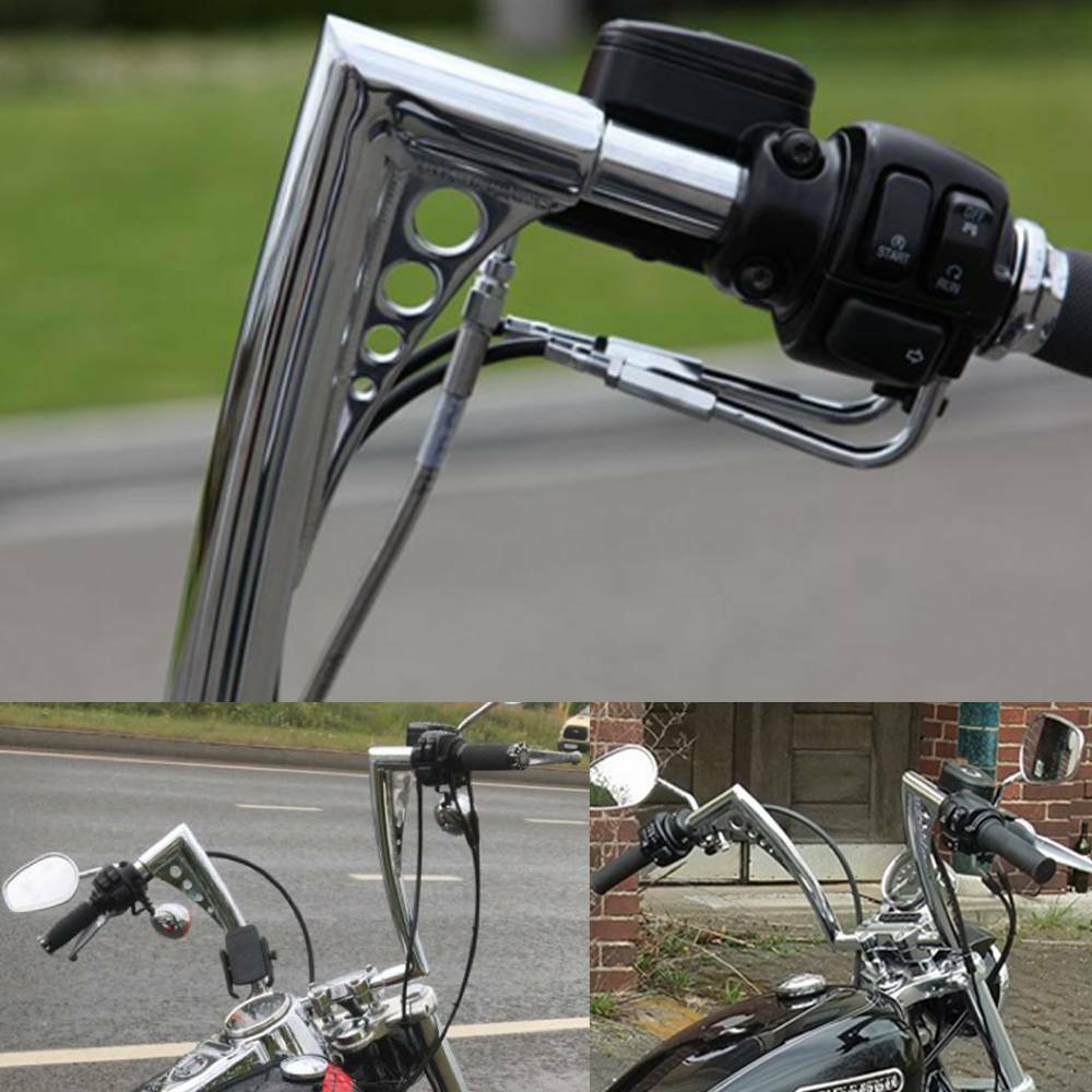 10″ 12″ 14″ 16″ Ape Hanger Bar Handlebar For Harley Sportster Iron 883 1200 XL