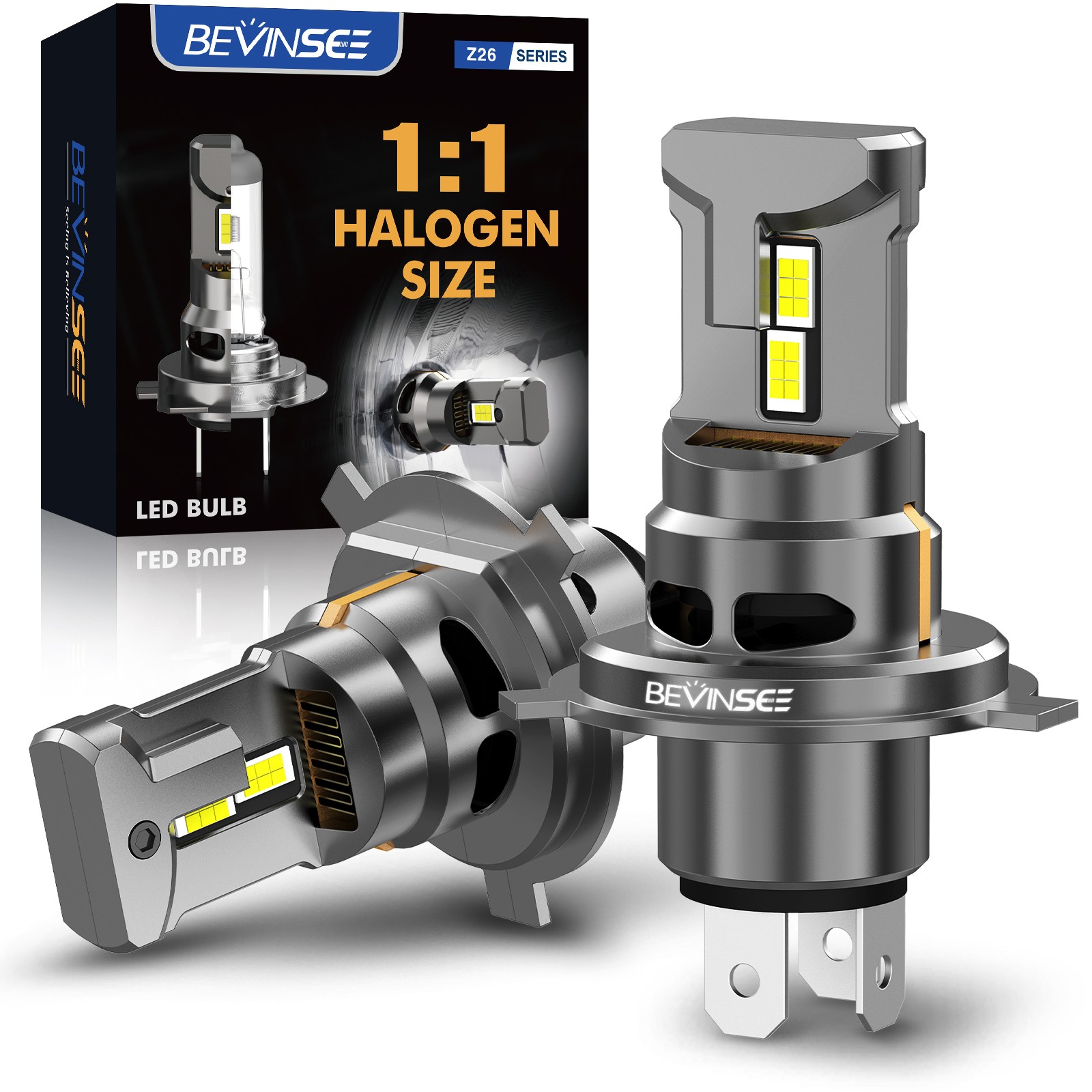 HS1 H4 LED Headlight Bulbs 6000K For Yamaha VX700 VMAX 700 1999-2001 Cold White