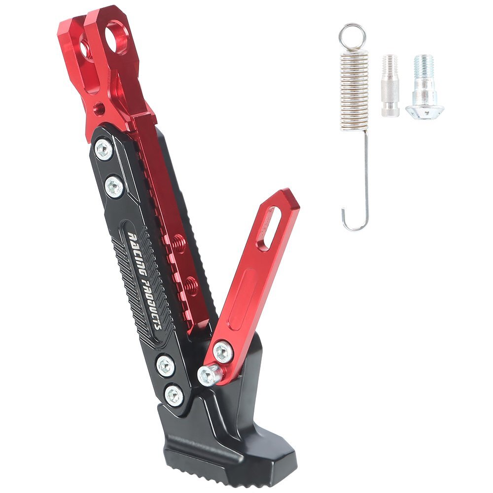 New CNC Aluminum Alloy Adjustable Motorcycle Kickstand Foot Side Support Stand
