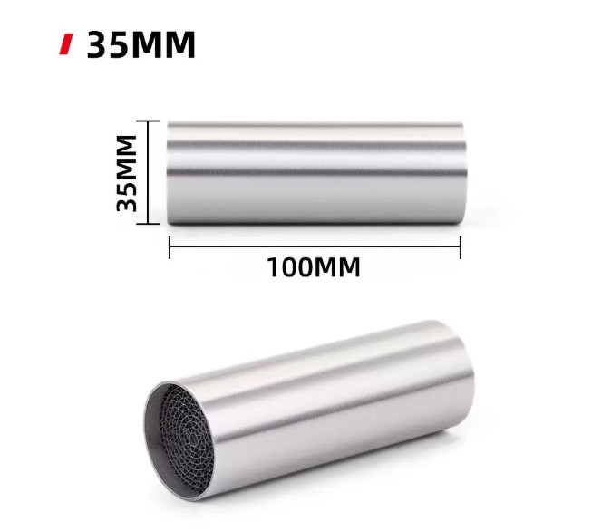 35mm Motorcycle Front Middle Pipe Exhaust Muffler Baffle Catalyst 100mm Long