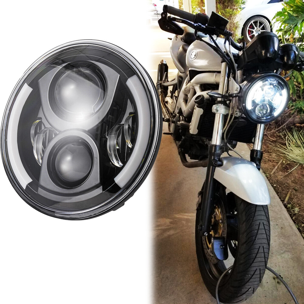 7” LED Headlight Front Lamp Beam IP67 Round for SUZUKI sv650 dr650 gs500