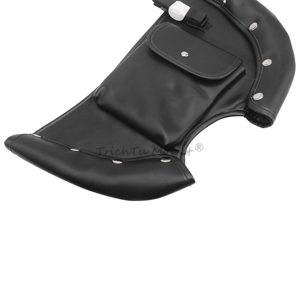 Black Lower Leg Warmer Bags Wind Deflector For Indian Chieftain Dark Horse 2016