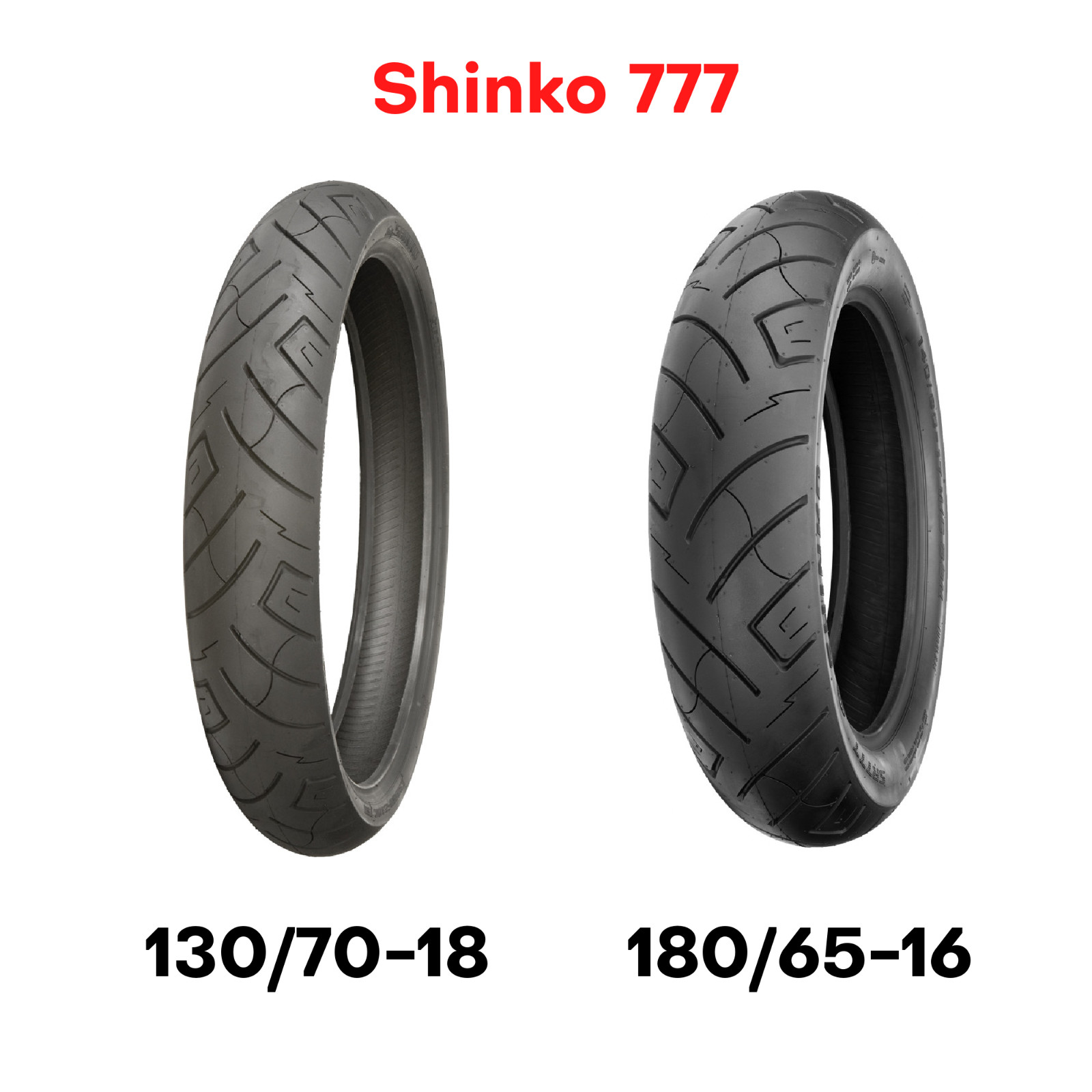 New Shinko 777 SR777 Motorcycle Tire Set Front + Rear 130/70-18 180/65-16 16″ 18