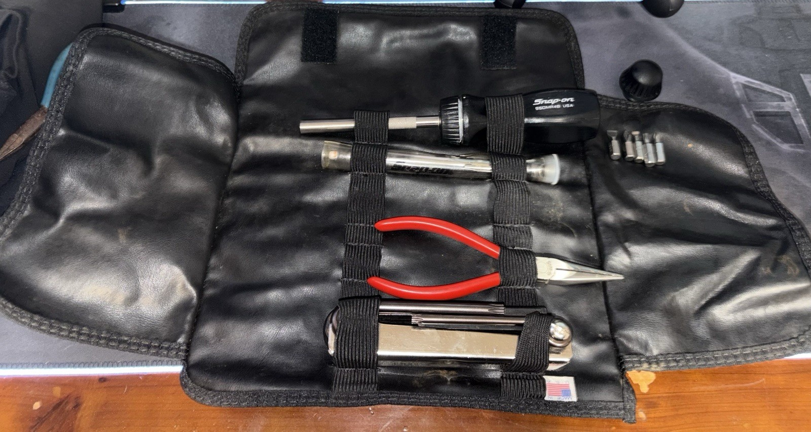Harley Davidson Snap-On Tools USA SSX2028 Tool Screwdriver Kit Leather Pouch Bag