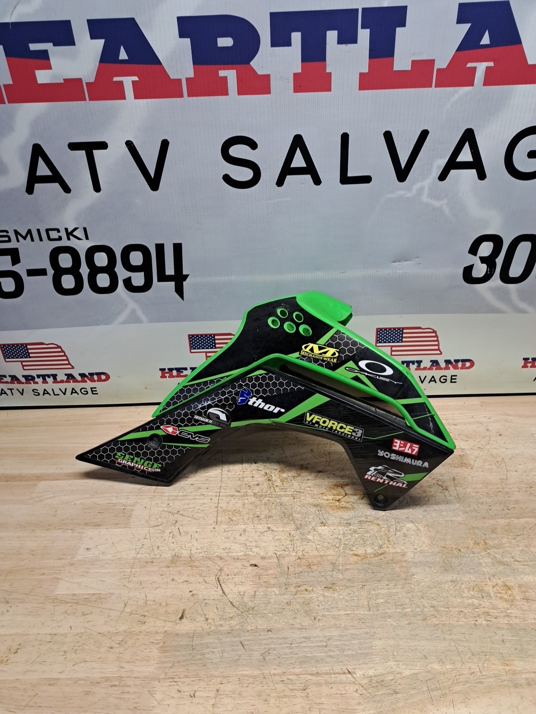 2009 Kawasaki KLX 140 klx140 tank cover plastic body panel cowl fairing R9