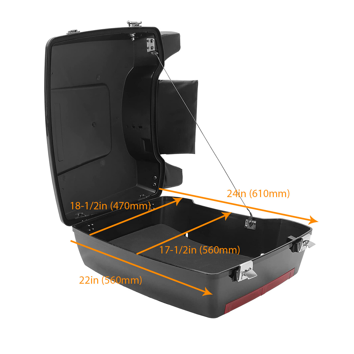 Chopped Pack Trunk Mount Rack For Harley Touring Road King Street Glide 97-2008