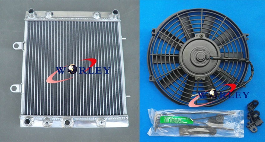 For Polaris Sportsman 400 HO/500 HO Year 2009-2013 10 11 2012 Alu Radiator + FAN