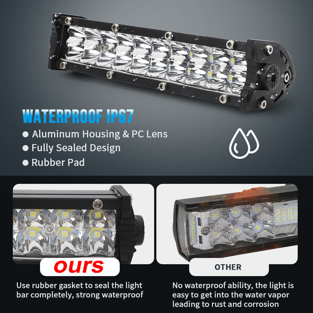 60W Dirt Bike LED Headlight Light Bar Kit For Honda CRF110 CR250 CRF250R CRF450R