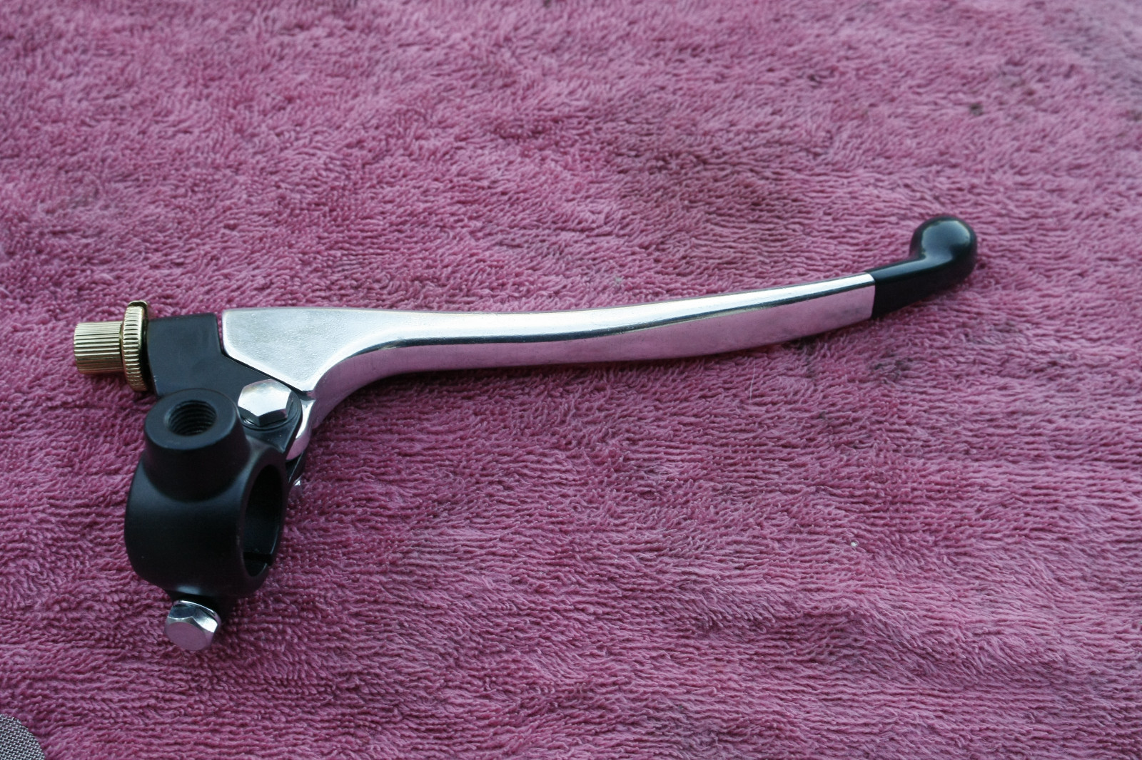 HONDA DRUM Brake Lever Assembly w 10mm mirror hole CB350 450 CB CL SL BLK/alloy