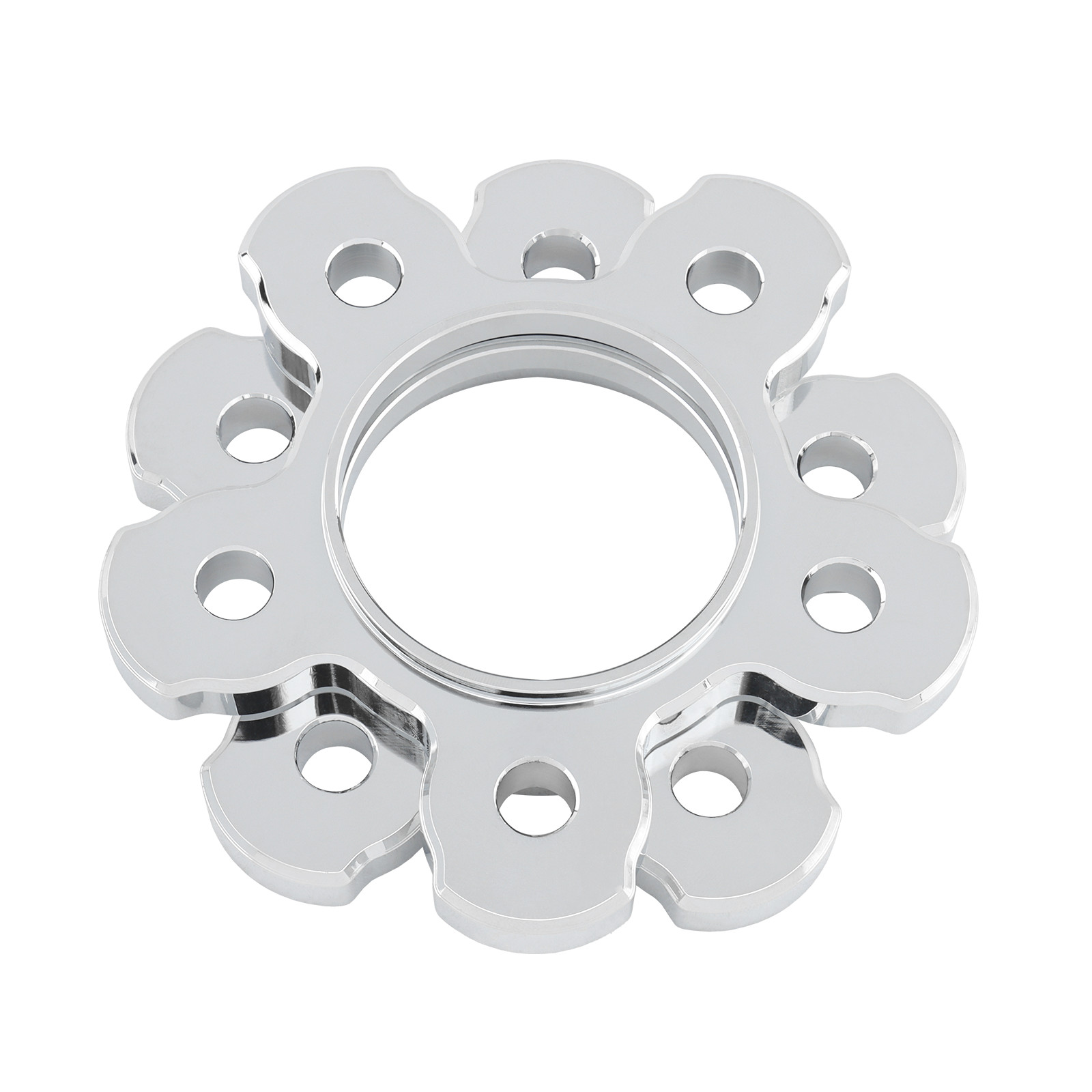 Chrome 10mm Thick Wheel Rotor Pulley Spacers For Harley Touring Flht 1984-2008