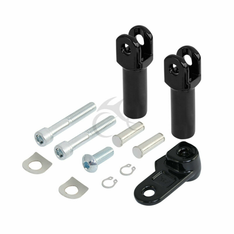Rear Passenger Footpegs Mount Fit For Harley Softail Slim FLS Cross Bones Black