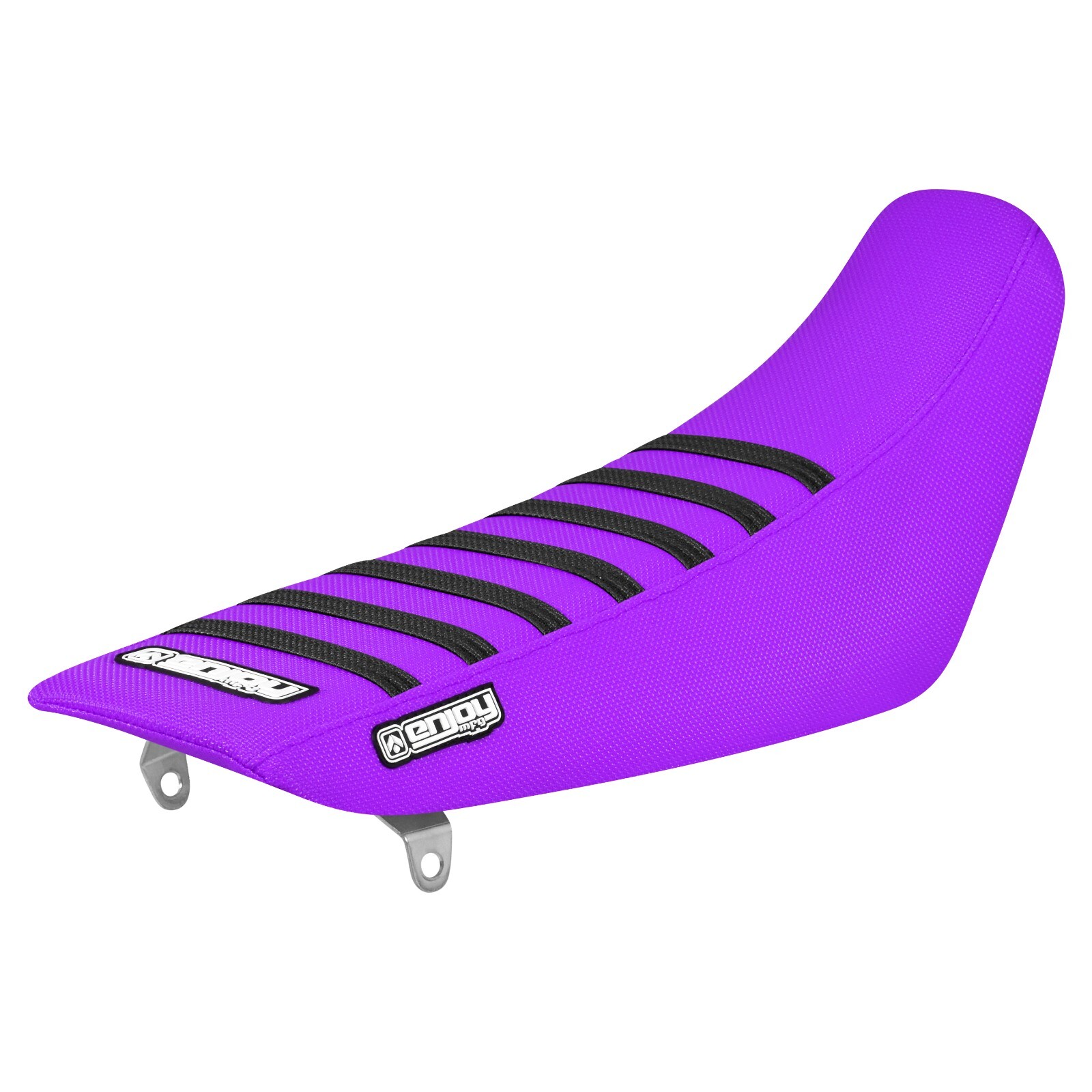 1991-2000 KAWASAKI KX 80 100 Gripper Seat Cover all PURPLE/ BLACK ribs #449