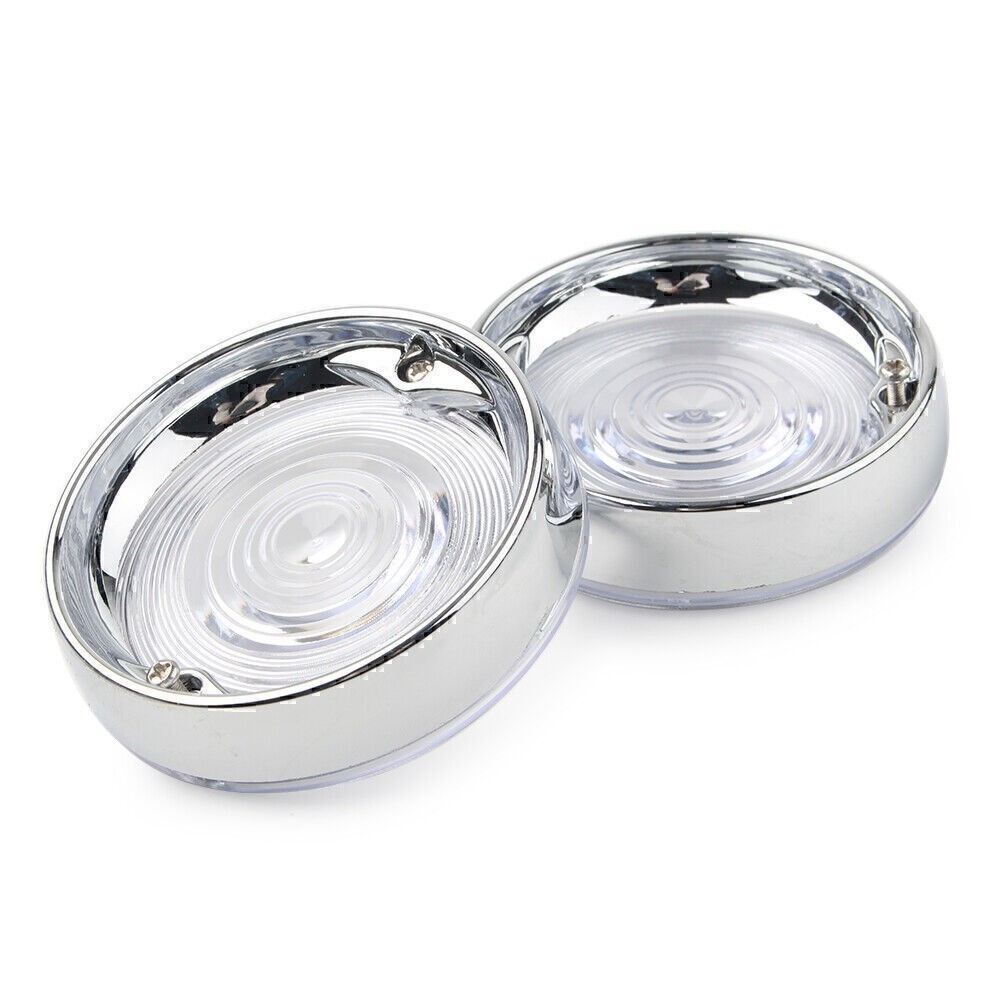 Turn Signal Bezels Visor Clear Lens Cover For Harley Touring Road Glide Chrome