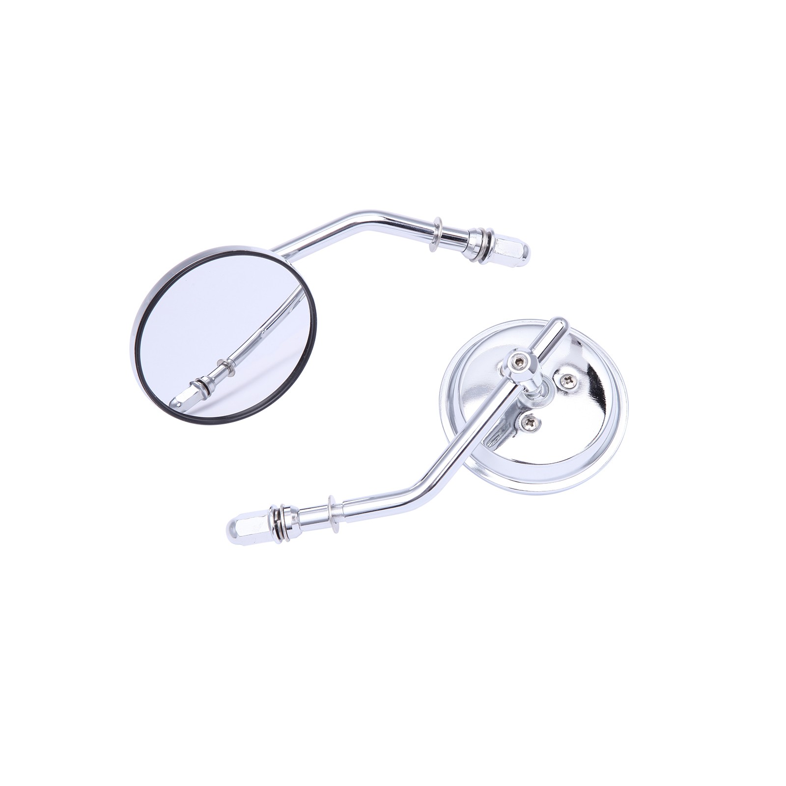 Chrome Round Motorcycle Rearview Mirrors For Harley Softail Dyna Bobber Chopper