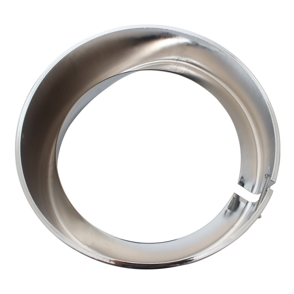 Chrome 7″ Headlight Trim Ring Visor Bezel for Harley Touring Road King Softail